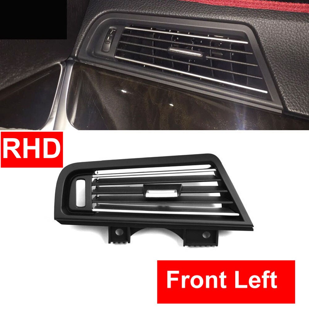 4x rhd fram vänster höger mitt bak ej hål luftkonditionering ventilationsgaller utloppspanel kromplatta för bmw 5- serie  f10 f18 10-17