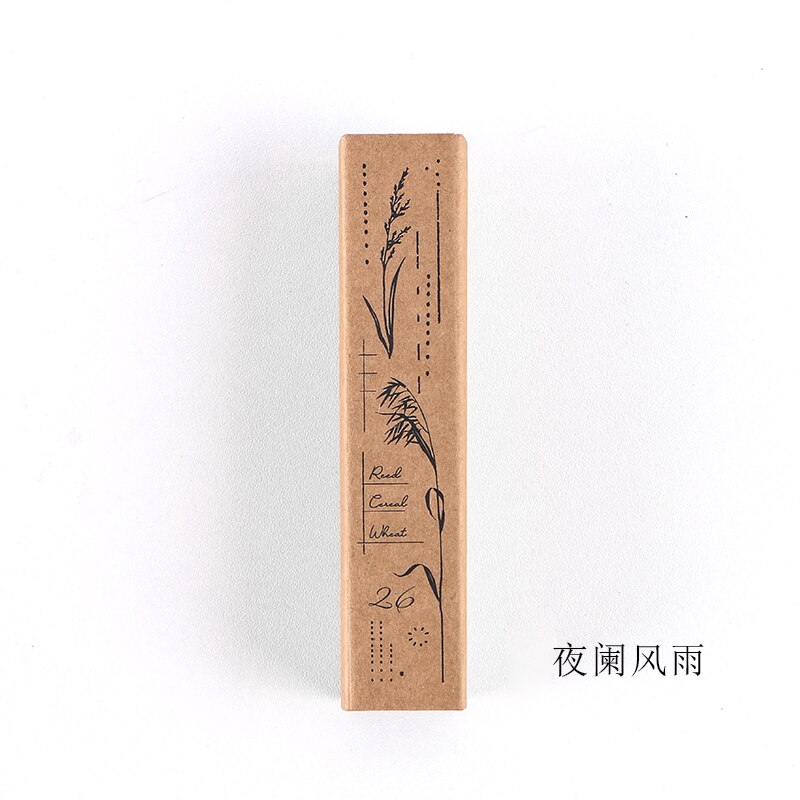 Langue végétale série rétro plante motif timbre bricolage en bois caoutchouc timbres pour Scrapbooking papeterie Scrapbooking Standard timbre: 7