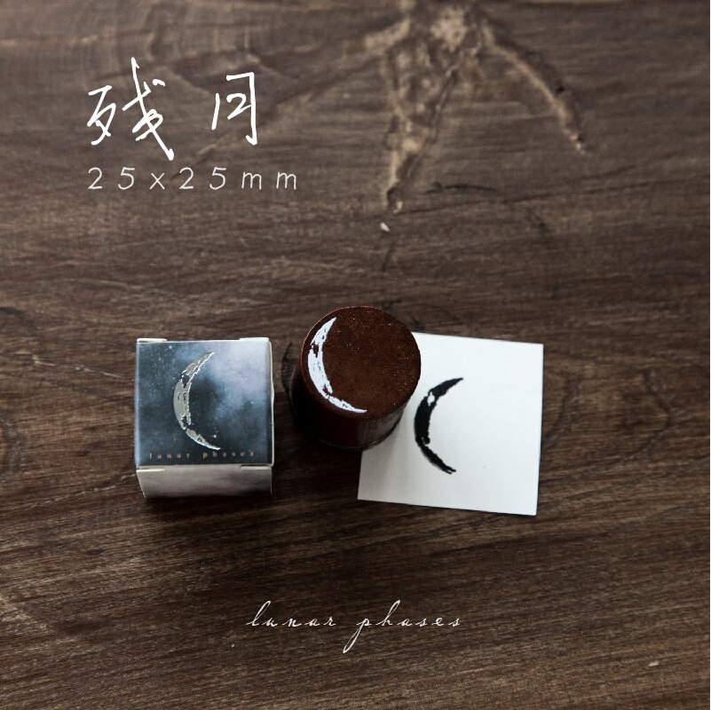 Vintage maanserie ins stijl decoratie stempel houten rubberen stempels voor scrapbooking briefpapier diy knutselen standaard stempel: C