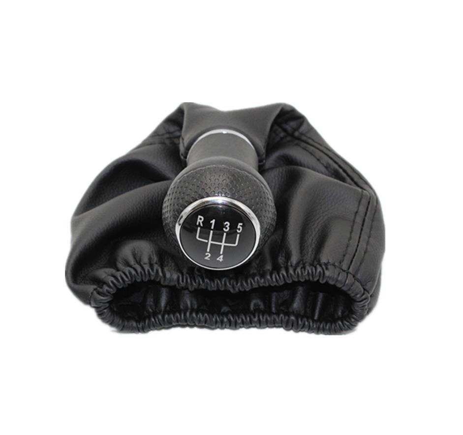 Til seat leon 2000 2001 toledo 1999 2000 2001 car-styling 5 gear gear 23 mm huller gearstang gearstang skifteknap læder støvle: Sort
