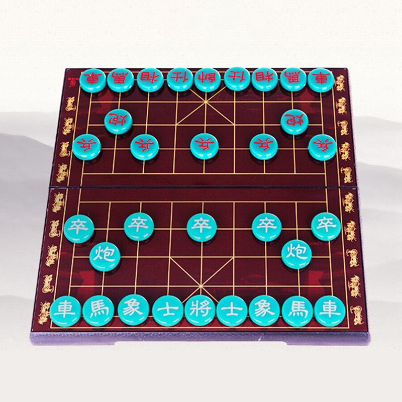 Portable Chinese Chess Set With Folding Board And Magnetic Piece Traditional Xiangqi Classic Educational Board Games