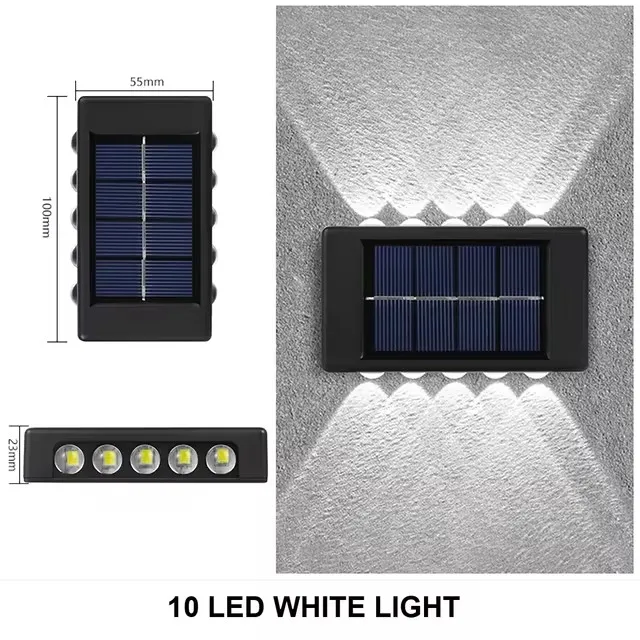 Solar--LED-Licht für Höhle Außenbereich, wasserdichte Wandleuchte, Dämmerung bis Morgendämmerung, Zaunbeleuchtung für Sommer, Garten, Hof, Veranda, Gehweg, Camping, Heimdekoration: Meer Blau / 6-10W