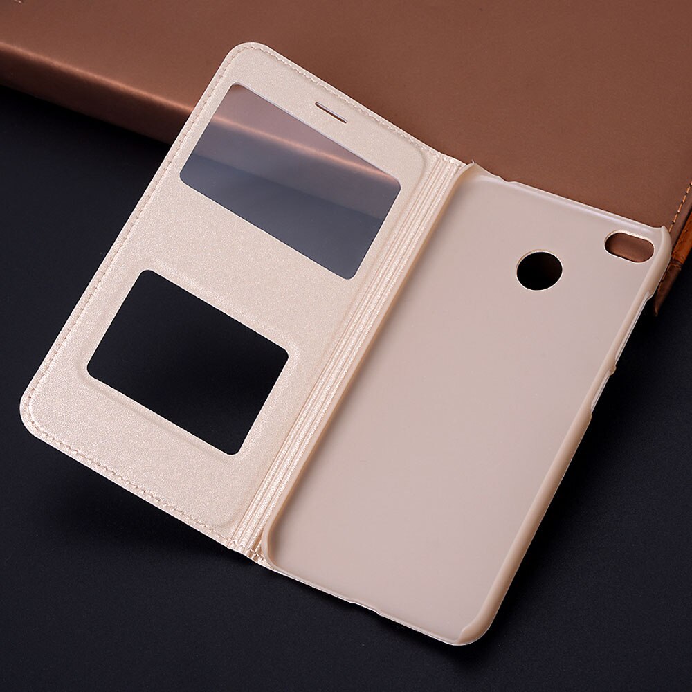 Flip Cover Leather Phone Case For Xiaomi Redmi 4X 4 X Pro Redmi4 Redmi4X Xiomi Xaomi Xiami Shockproof Clear Window View Cases