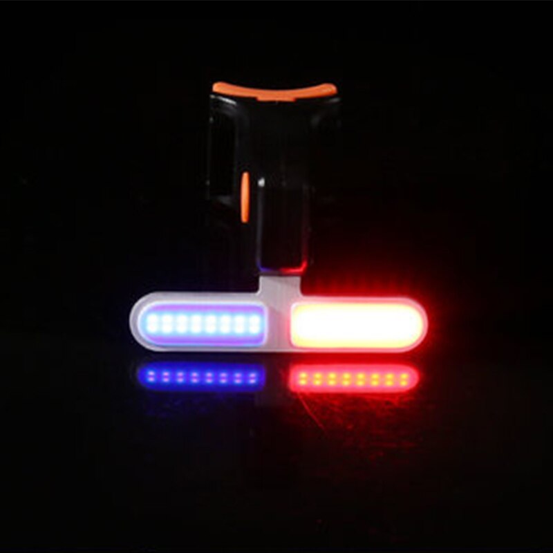 Fiets Multi Verlichting Modes Fietslicht Usb Led Fiets Light Staart Achter Fiets Verlichting Voor Bergen Bike Zadelpen: Strip D