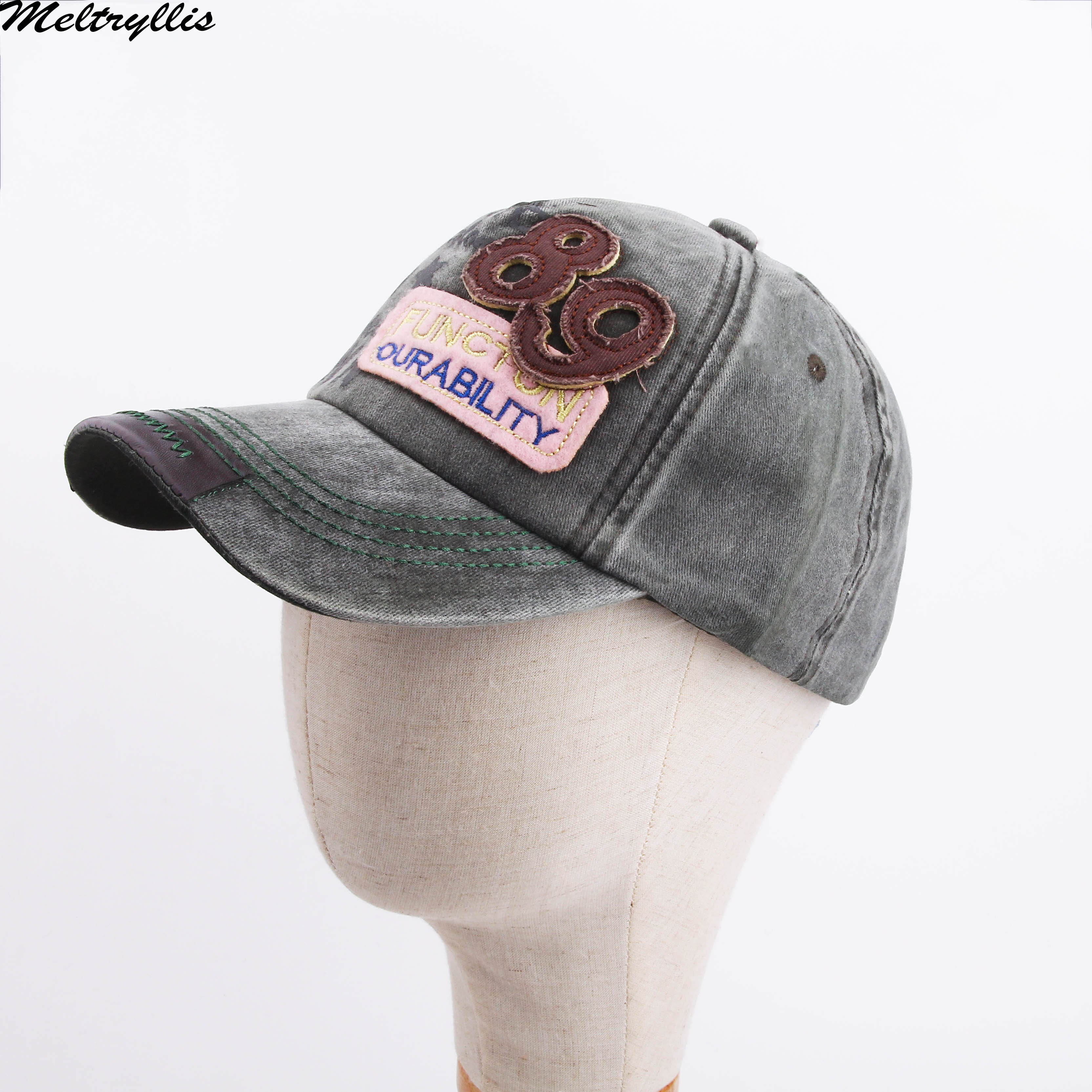 [Meltryllis] Retro Gewassen Katoen Baseball Cap Mannen En Vrouwen Dragen Modieuze Outdoor Sport Hoed Letters Borduren Hip hop Cap: BQ-14-01