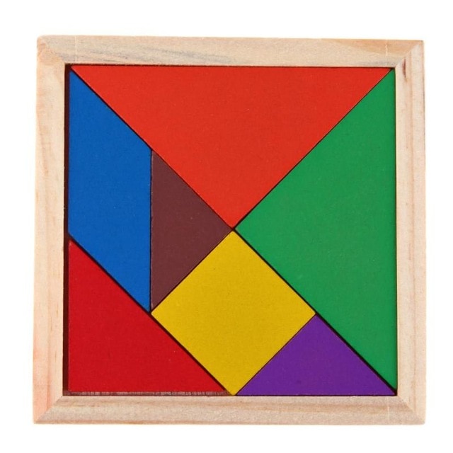 Tangram-rompecabezas de madera de 7 piezas para rompecabezas colorido cuadrado, juego de inteligencia artificial, juguetes educativos inteligentes niños, juegos por – Grandado