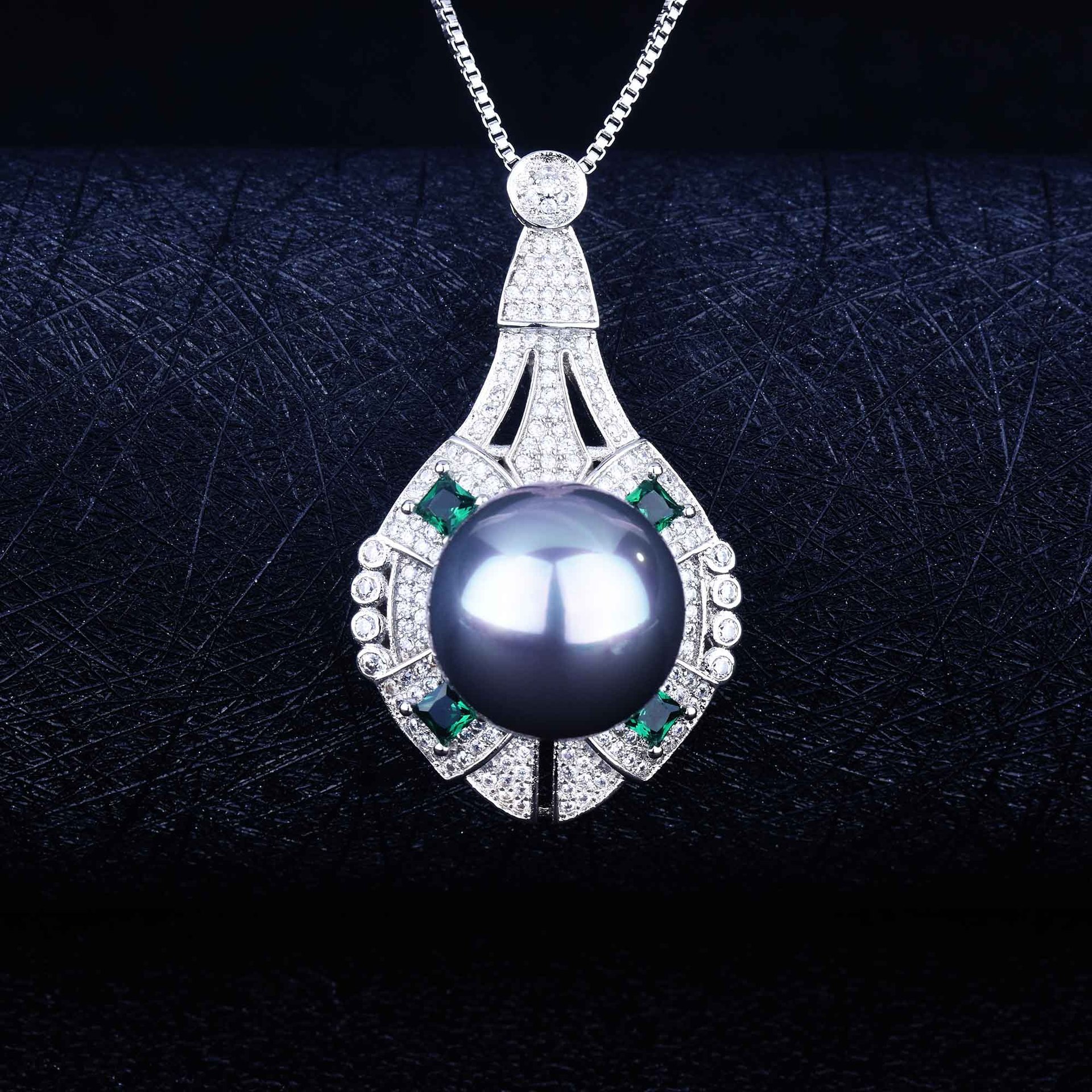 QTT Schmuck setzt Für Frauen Silber Farbe Perle Halsketten Anhänger Elegante Ohrringe für Hochzeit Engagement Zubehör: Halskette