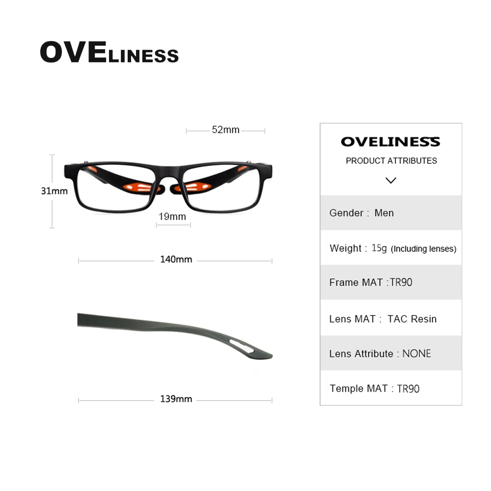 Sport Glasses Frame Men Optical basketball men's eyeglasses frames Myopia Prescription glasses tr90 eyewear Spectacles