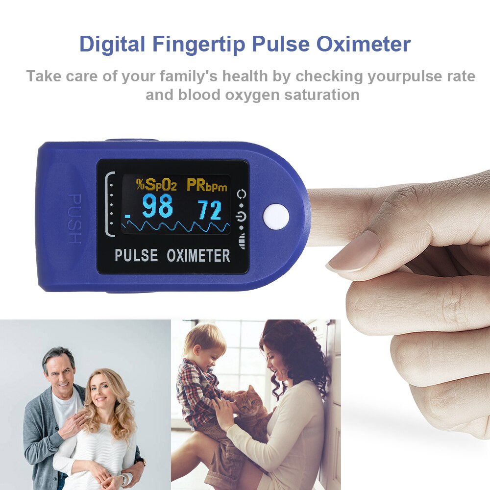 In Stock Blood Oxygen Monitor Finger Pulse Oximeter Oxygen Saturation Monitor Fast (without Battery)