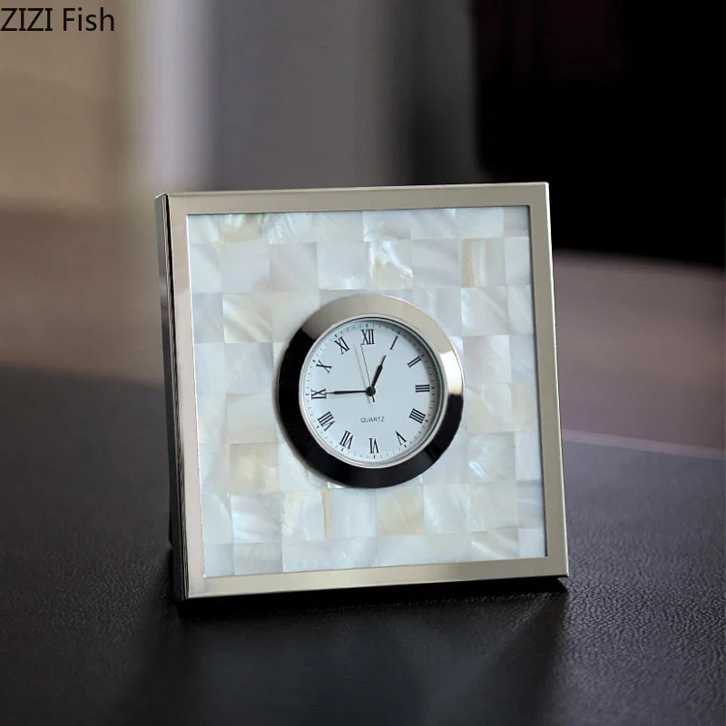 European Shell Decorative Picture Frames Room Aesthetics Bedside Table Family Portrait Photo Frame Alloy Photo Frames Home Decor