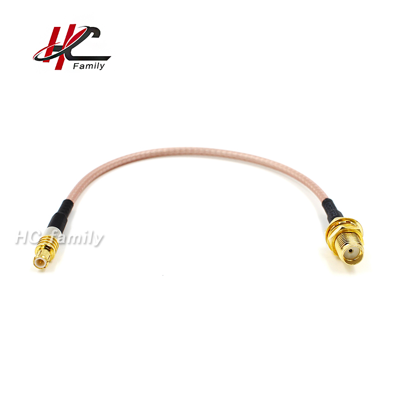 SMA female bulkhead to MCX male straight RF cable assembly RG316 15cm 6inch