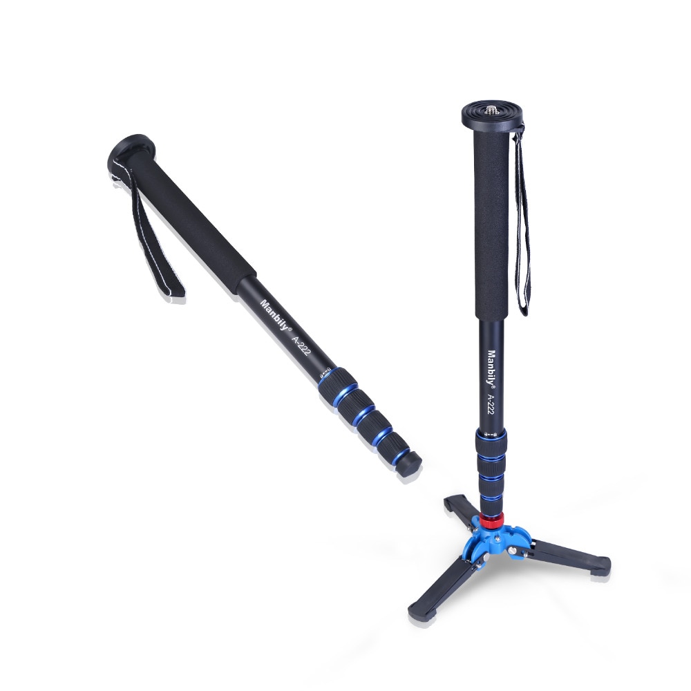 Manbily A-222 165cm/65&quot; Portable DSLR Camera Monopod&amp;M-1 Base head ball Mini tripod Stand For Canon Nikon phone DV