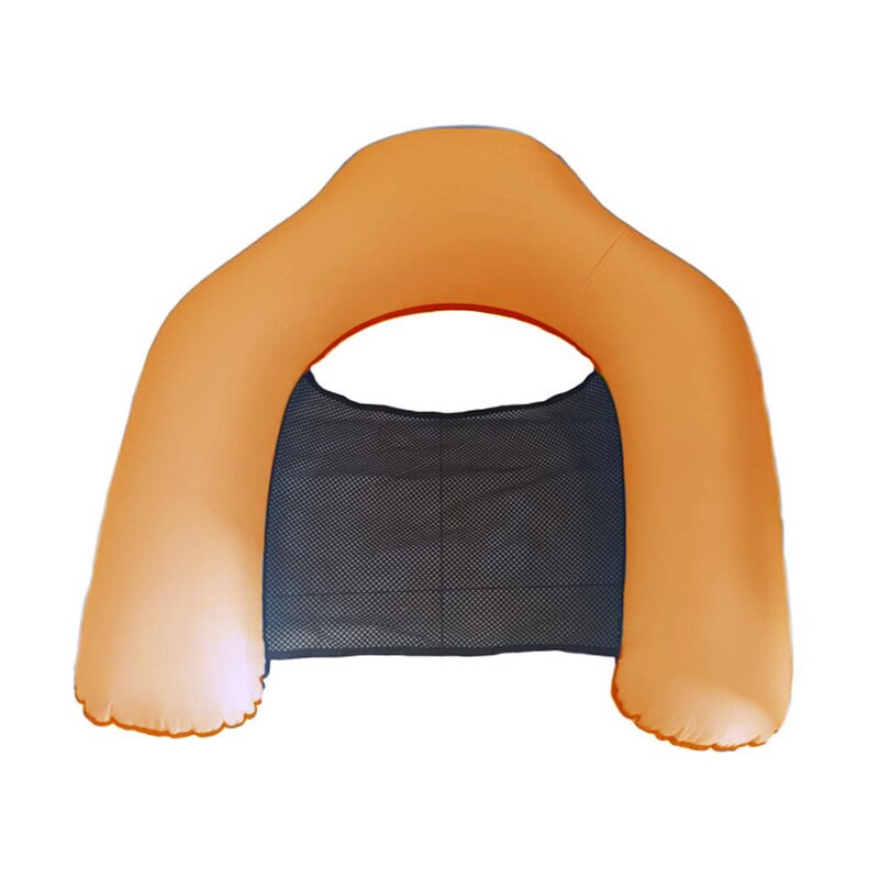 Flotador inflable para piscina, silla de malla flotante para piscina, RW: Naranja