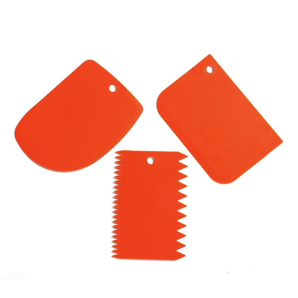 3 stuks/partij roomschraper onregelmatige tanden rand diy schraper taartdecoratie fondant gebak uitstekers bakspatels gereedschap