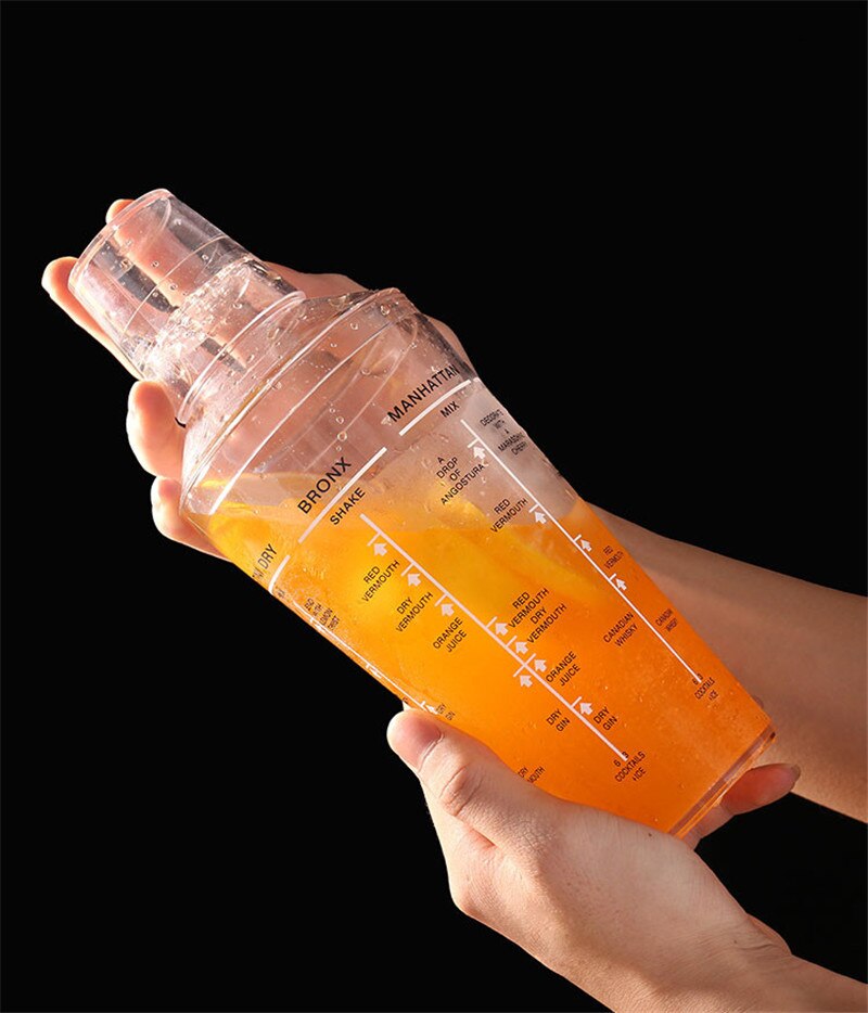 Acrylic measuring cup cocktail Shaker Cup Measurement Boston Shaker Drink Martini Mixer Bartender Bottle Wine Beer KTV Bar Tools