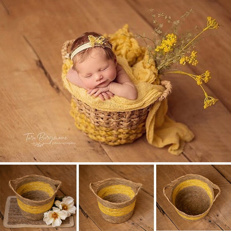 Newborn Photography Props Woven Basket Studio Baby Photo Shooting Photography Stand Photography Props Basket Basket Container