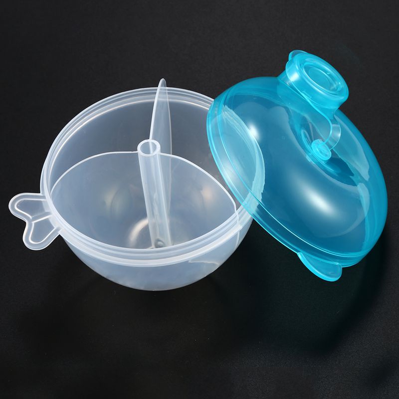 Formula Dispenser, Non-Spill Baby Milk Powder Dispenser and Snack Cup, Baby Food Storage Container (Blue)