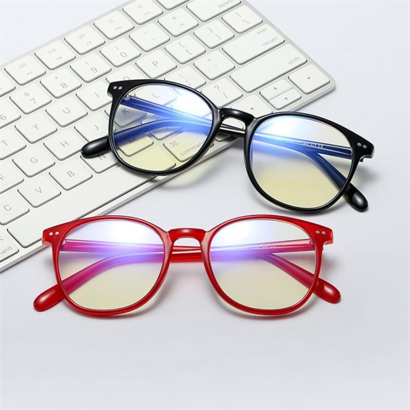 Anti Blue Light Eyewear Frame For Women Optical Round Transparent Glasses Game Points Myopia Nerd Glasses Frame Clear