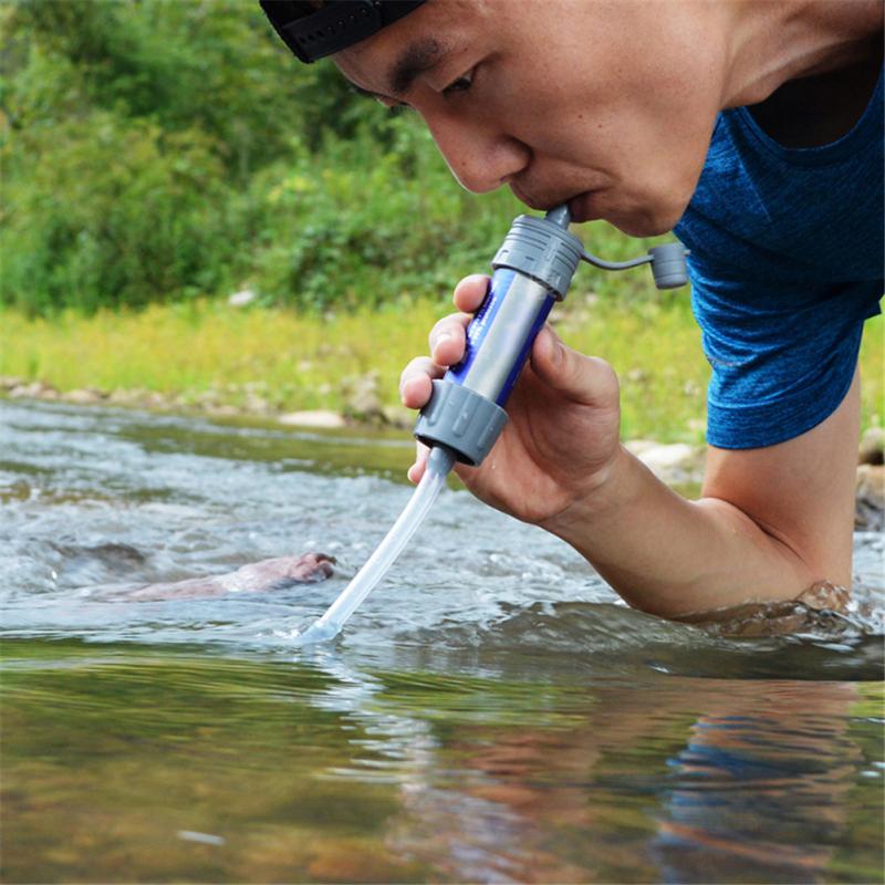 Outdoor Nood Waterzuiveraar Water Filter Stro Filtratie Systeem Purifier Voor Reizen Camping 캠핑 용품