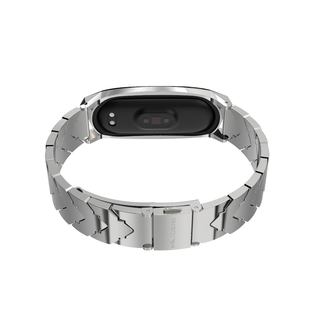 Mijobs Mi band 4 Strap Metal Stainless Steel Bracelet for Xiaomi Mi Band 4 Mi Band 3 Strap Smart Watch Miband 4 correa Wristband