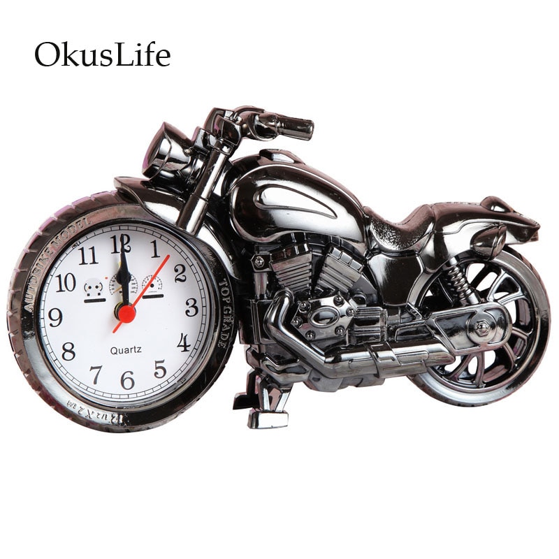 Klassieke Klok Wekker Creatieve Cadeau voor Thuis Decoratie Motorbike Model Woonkamer Bar bureau Quartz Klok