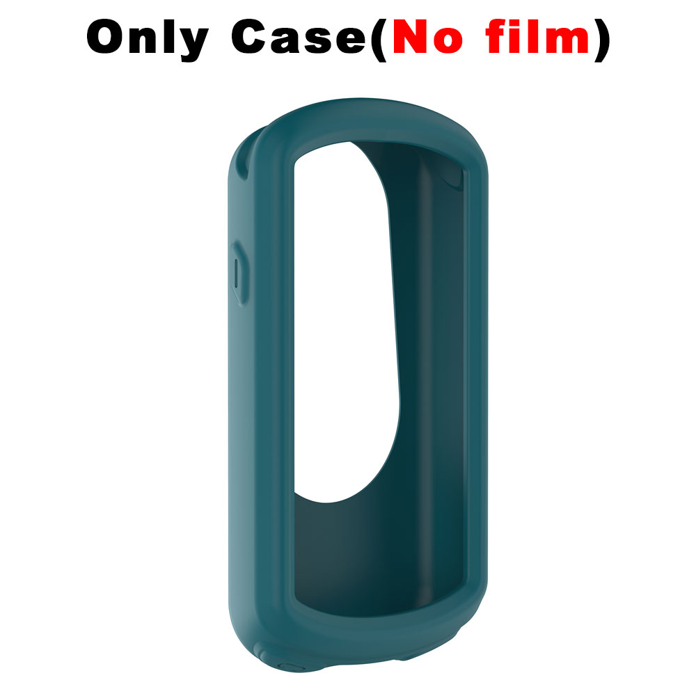 Funda protectora de silicona 2 en 1 para ordenador de bicicleta Garmin Edge 1030 + película de vidrio para Edge 1030 Plus: XS / Morado