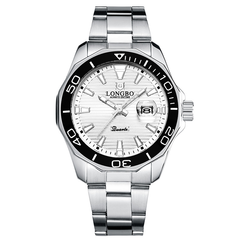 LONGBO Quarz Uhren Männer Beliebte Sport Armbanduhren Geschäft Edelstahl Wasserdichte Uhr Relogio Masculino