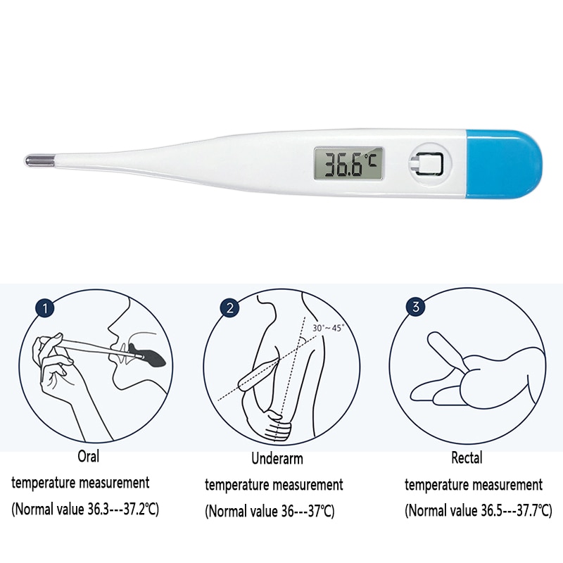 Kinderen Thermometer Voor Oksel Orale Rectale Digitale Display Thuis Thermometer Koorts Thermometer Voor Volwassen Contact Thermometer