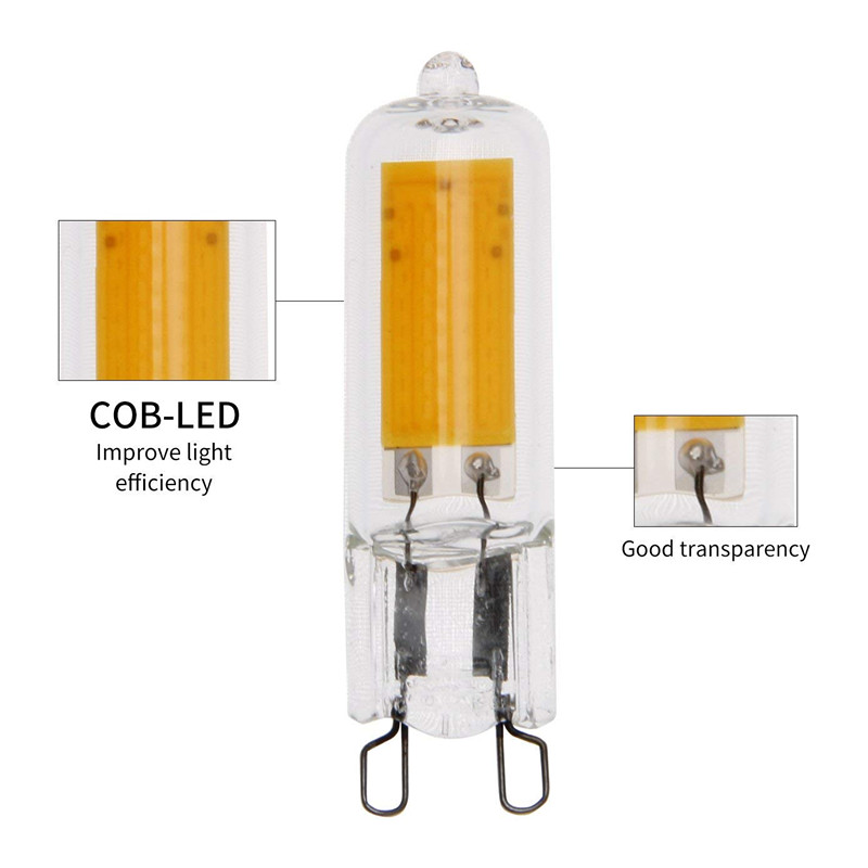 G9 led-lampen cob 15w halogeen equivalent 2w 110v 220v dimbaar  g9 lampen voor hanglampen, verlichting voor thuis, kroonluchters