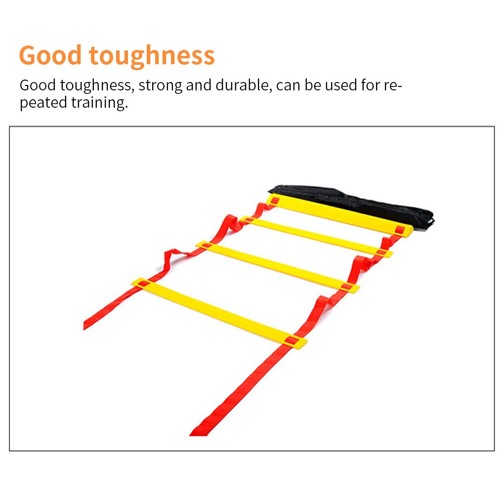 Adjustable Outdoor Soccer Football Training Ladder Durable Agility Ladder for Speed Training Fitness Football Agile Pace Black