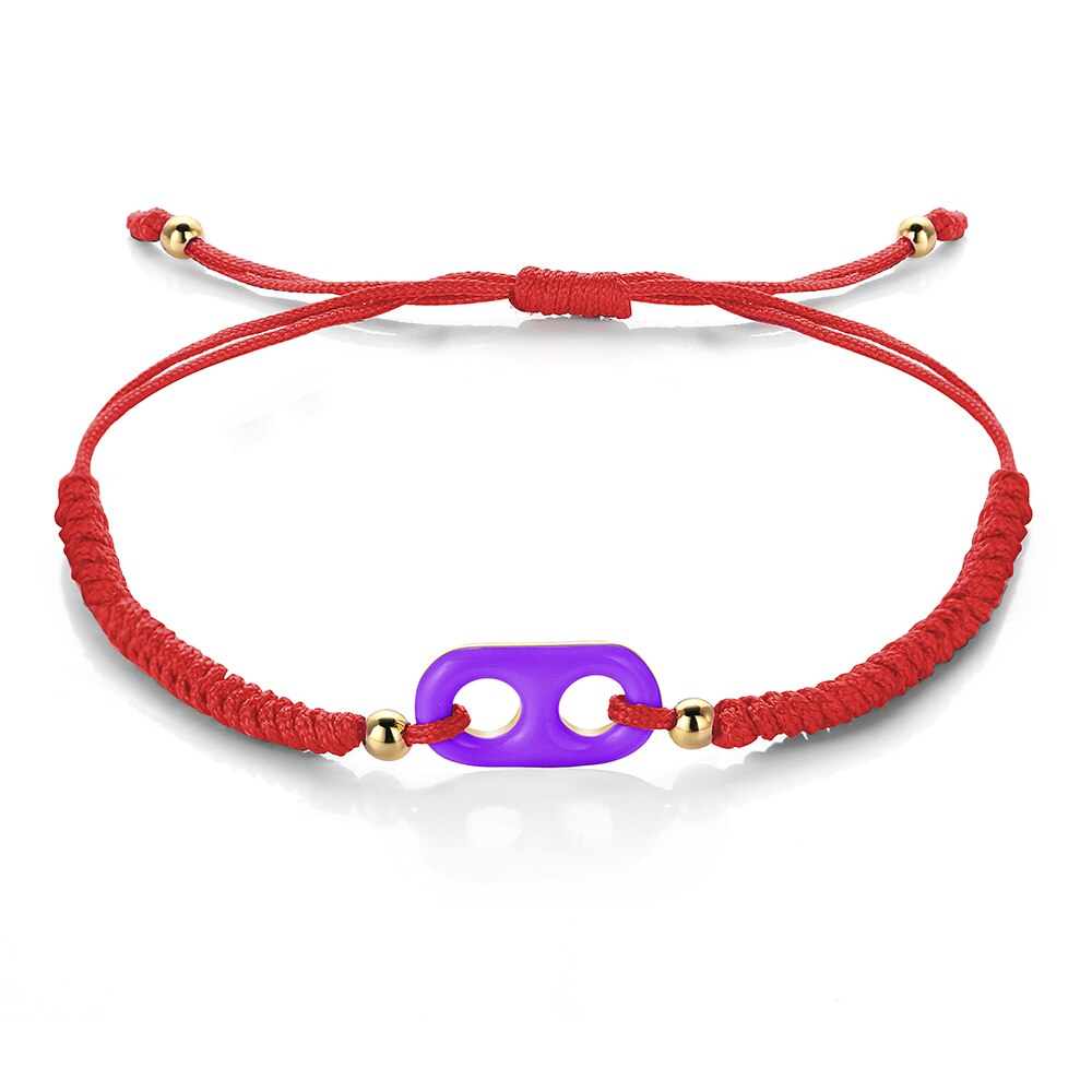 Neue H Schwein Nase Regenbogen Seil Kette Armbinde Für Frau Mann Sommer freundlicher Leuchtstoff Armbänder schmuck: B177-4