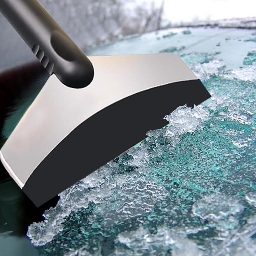 Autoruit ijskrabber met abs handvat roestvrij staal auto voorruit sneeuwschuiver auto vrachtwagen winter sneeuw ijs verwijderaar