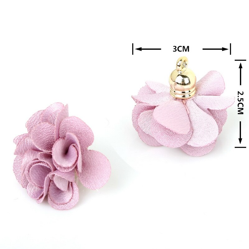 10 stuks 3*25cm bloemen bedel hanger kwastjes voor strik knutselen bruiloft feest decoratie doe-het-zelf benodigdheden verpakking accessoires: Lichtpaars