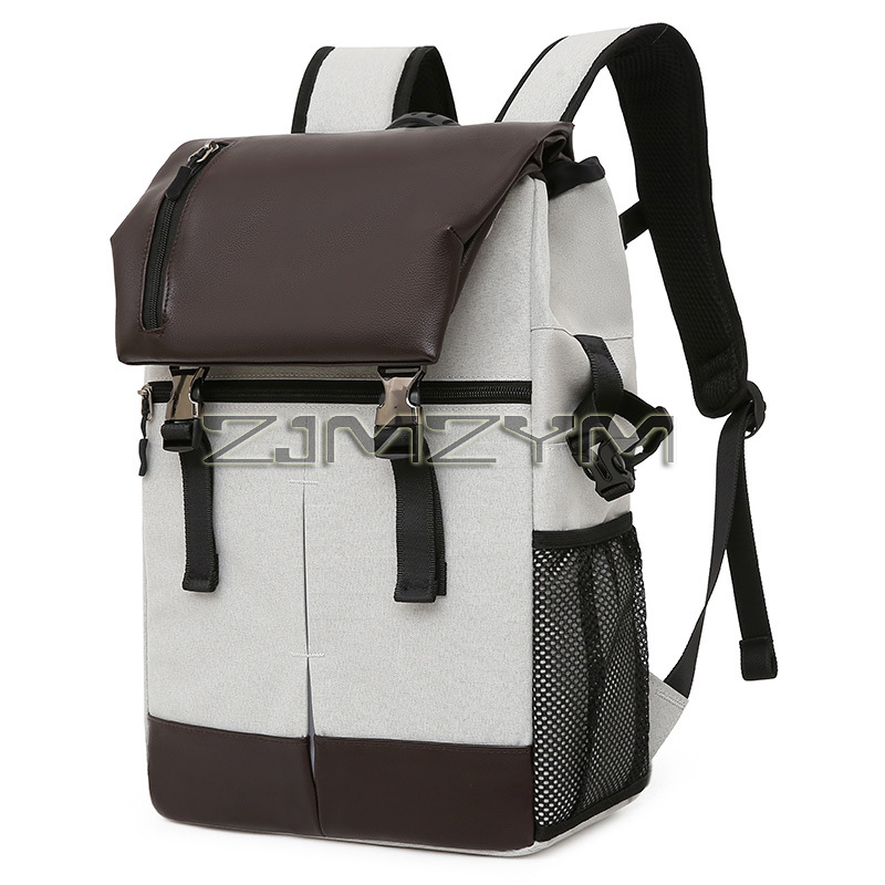 Multi-functional Camera Backpack Video Digital DSLR Bag Large Capacity Outdoor Camera Photo Bag Case: Light Grey