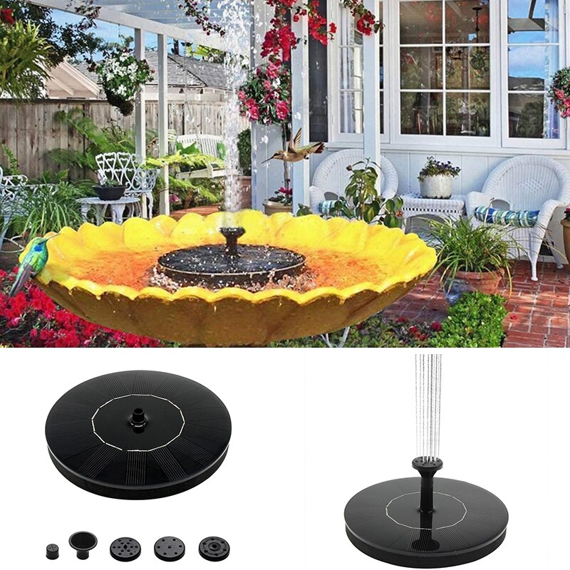 Zonne-energie Fontein Outdoor Pomp Vogel Bad Vijver Waterval Tuin Decoratie Zwembad Fontein Drijvende Vogelbad