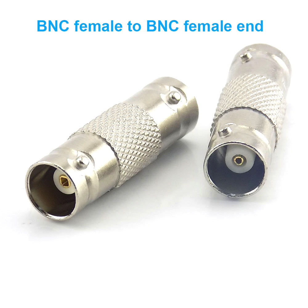 1Pcs Bnc Rca Male Female Naar Bnc Rca Mannelijke Vrouwelijke Adapter Plug Coax Kabel Video Audio Draad Converter Connector voor Cctv Camera W1: Goud