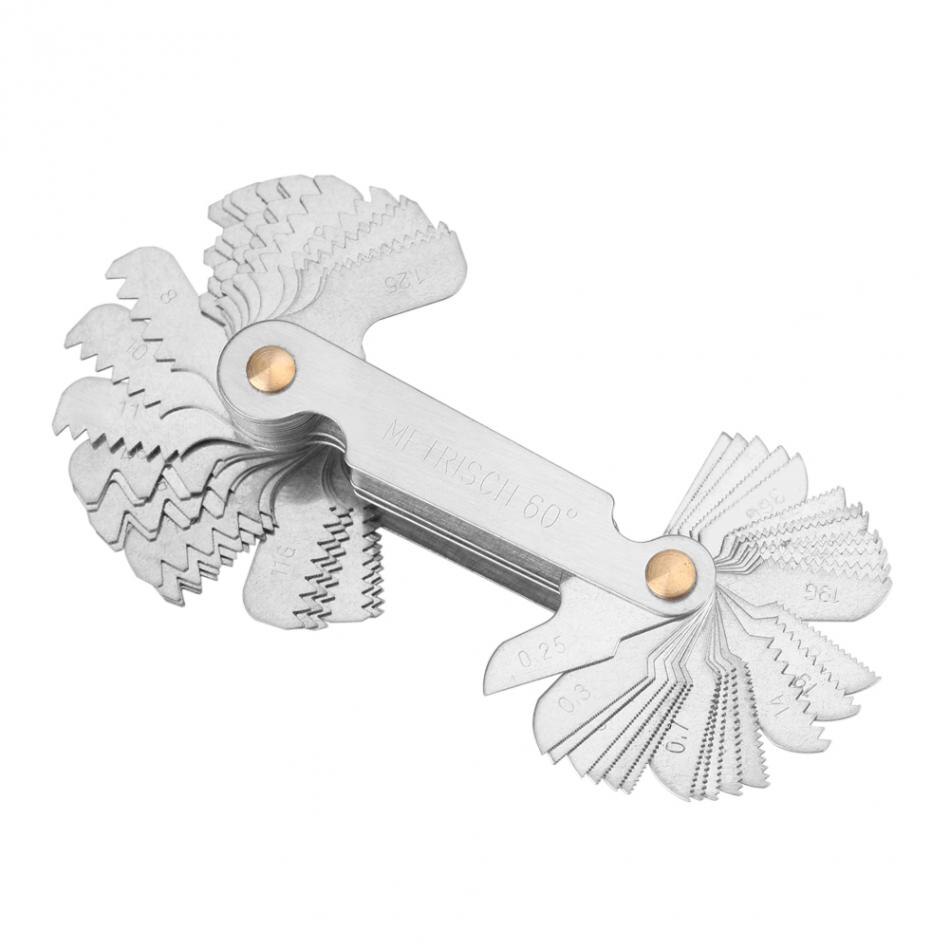 60 Degree Thread Screw Pitch Gauge 58 Blades Set + Inch System + Whitworth Gauge Measuring Tools