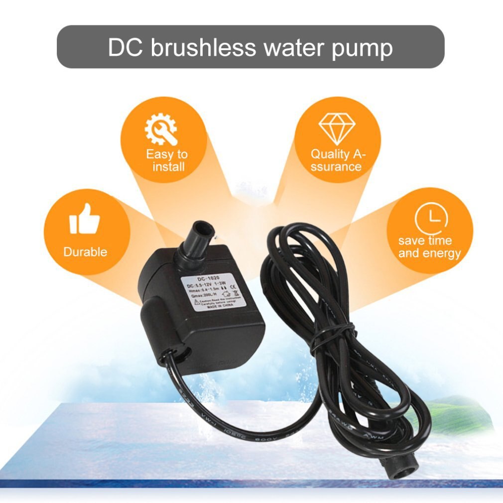 Waterproof Mini Water Pump Power Membrane Submersible Fountain Aquarium Pump 12 V Brushless DC Micro Pump