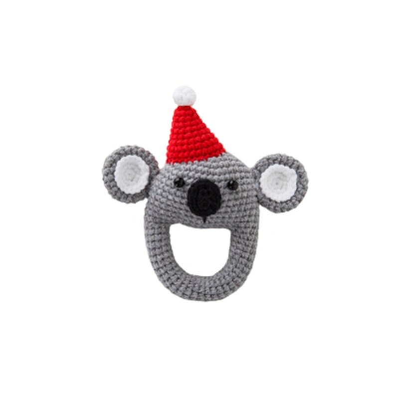 1pc Baby Teether bezpieczne drewniane zabawki mobilne wózek szopka pierścień DIY szydełka grzechotka bransoletka gryzak zestaw produkt dla dzieci nie finishe: Czerwone światło