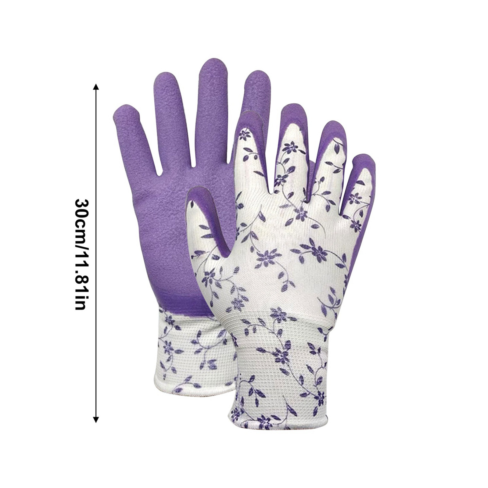 Latex Foam Printed Gardening Gloves For Women Men-Breathable Garden Gloves With Grip, Working Glove, Medium Size Fits Most