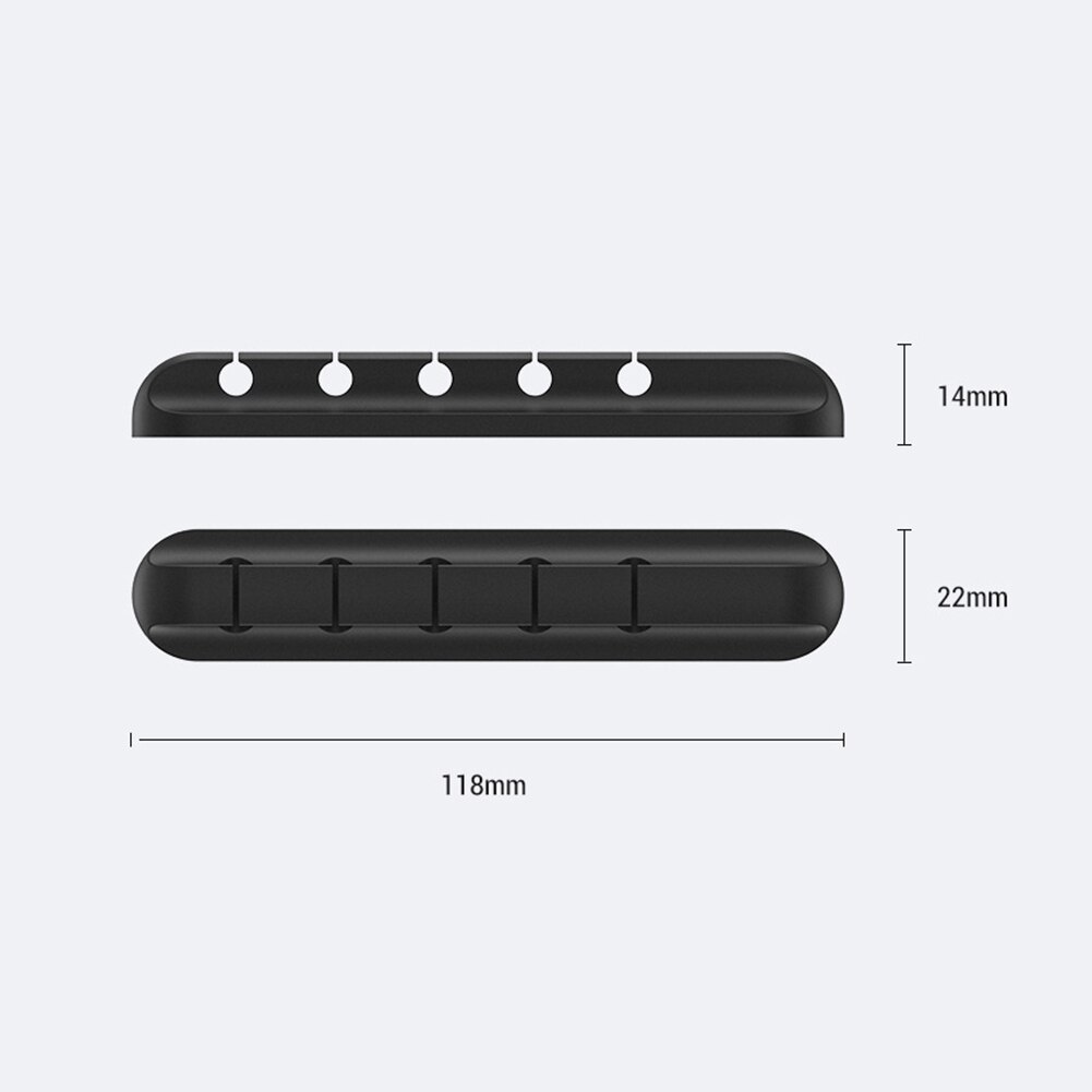 Buigbare Siliconen Kabel Management Effen Self-Steken Bureau Kabelhaspel Organisator Clip Voor Usb-kabel Muis Hoofdtelefoon Lijn