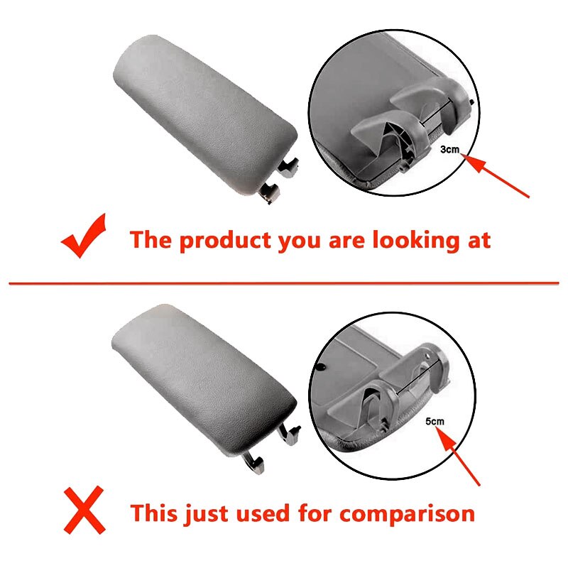 Grijs Lederen Armsteun Armsteun Center Console Deksel Cover Voor-A4 B6 B7 2002 8E0864245E