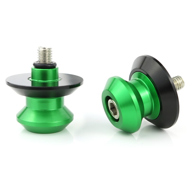 For Kawasaki Ninja 300R EX300 Ninja 250 250R EX250 Swingarm Stand Bobbins Swing Arm Spools Sliders Motorcycle CNC Aluminum: green