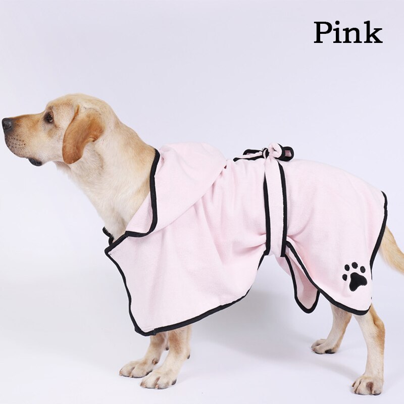 Pet Dog Cat szlafrok z kapeluszem ręcznik do suszenia szlafrok z mikrofibry Super chłonny pielęgnacja zwierząt domowych środki czystości: C / XL
