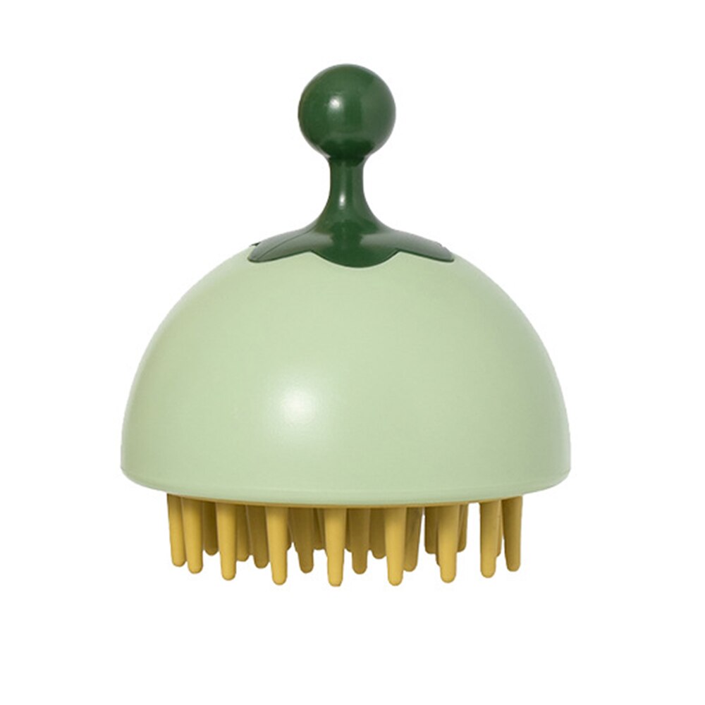 Cepillo Exfoliante para todo tipo de cabellos, masajeador de cuero cabelludo, cepillo Exfoliante para lavar el pelo, para hombres y mujeres: Verde