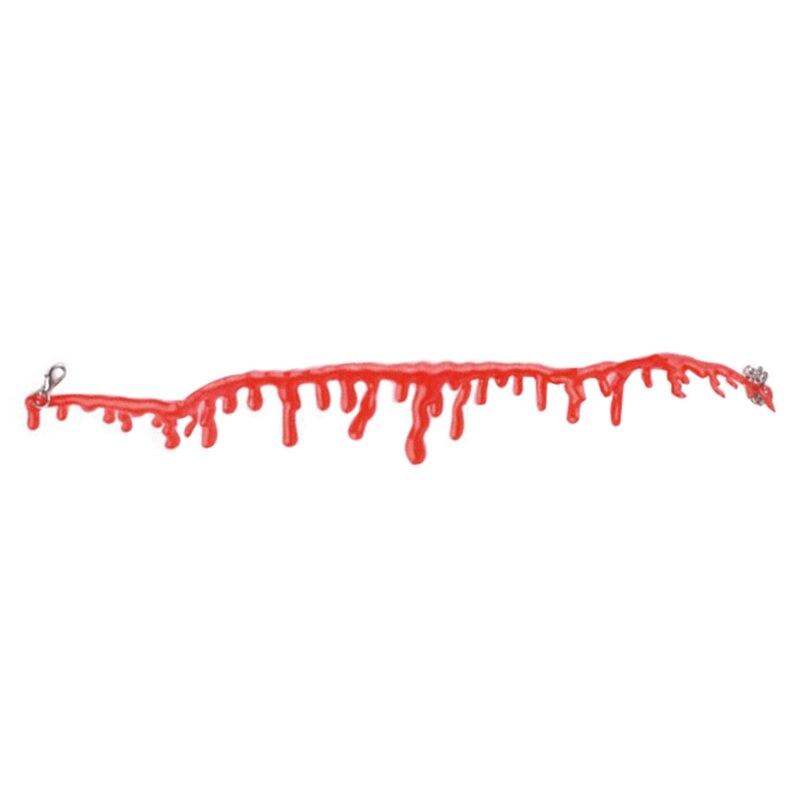 Colar de halloween masquerade vermelho colar sangramento sangue gotejamento colar acessórios unisex