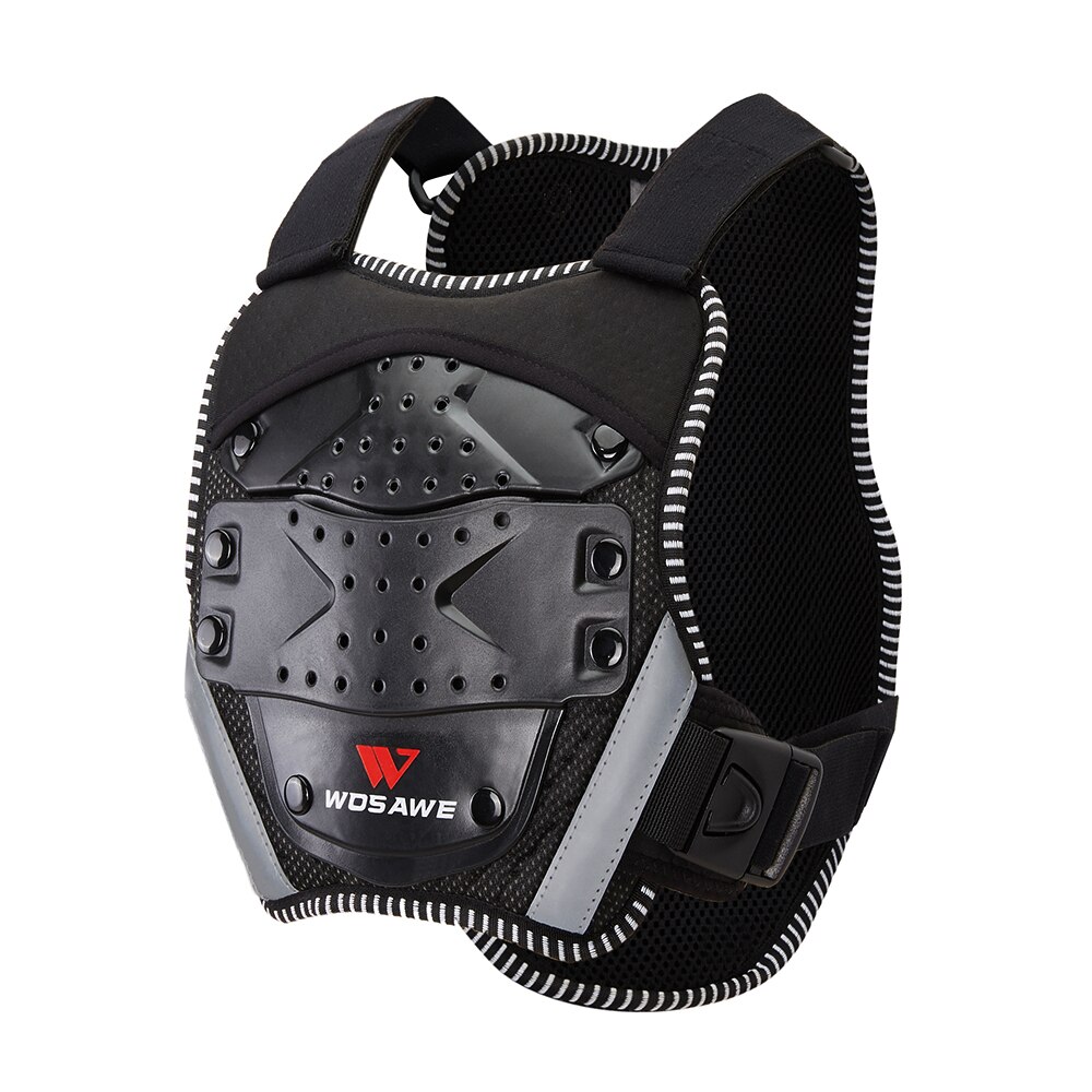 WOSAWE niños motocicleta armadura cuerpo Moto chaqueta espalda hombro niños cuerpo Protector engranaje Motorcross rodilleras codo Protector: Armor Vest