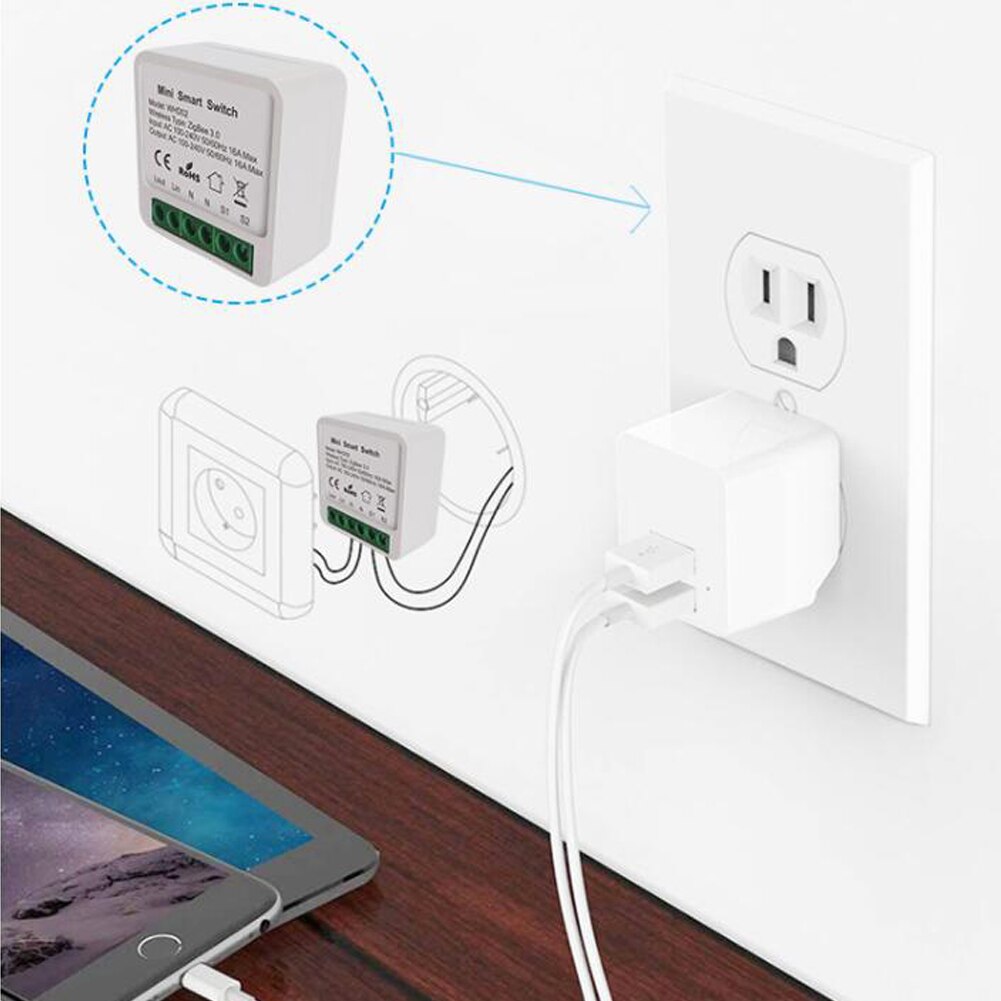 MoesGo Tuya Zigbee Hub Smart Home Gateway Bridge per l'Automazione Domestica, Telecomando Intelligente Senza Fili, Compatibile con Tutti i Prodotti Tuya ZigBee 3.0