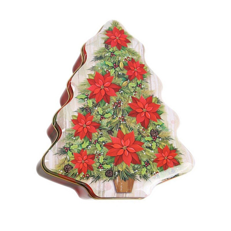 Portable Christmas Box Theme Tin Case Decorative Candy Box Storage Container: 51D