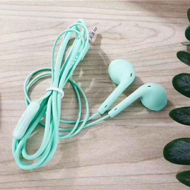 Sport Earphone Wired Super Bass 3.5mm Earphone Earbud with Built-in Microphone Hands Free: Green